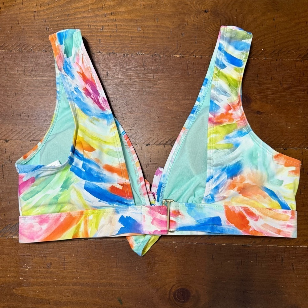 Colorful Abstract Bikini Top - Picture 2 of 8